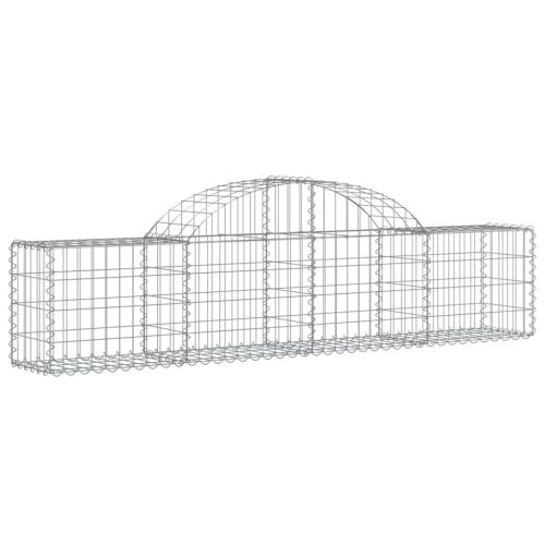 3 db íves horganyzott acél gabion kosár, 200x30x40/60 cm, üres - Magaságyás