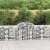Gabion fal kővel töltve, dekoratív kerti fal, gabion kerítés, kültéri dekoráció, kerti design