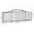 vidaXL horganyzott acél gabion kosár, 200x50x60/80 cm, méretek