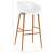 vidaXL fehér bárszék fa lábakkal, méretek láthatók