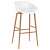vidaXL fehér bárszék fa lábakkal, modern design, kényelmes ülés, erős szerkezet