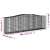 vidaXL 9 db íves horganyzott vas gabion kosár 400x50x120/140 cm 64271478