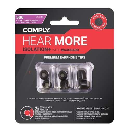 Comply Isolation Plus TX-500 M căști cu spumă cu memorie pentru urechi din spumă cu memorie