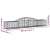vidaXL 30 db galvanizált acél gabion kosár szett, 300x50x40/60 cm, méretek, ívelt kialakítás