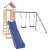 Solid pine playhouse with slide and swings 64312880