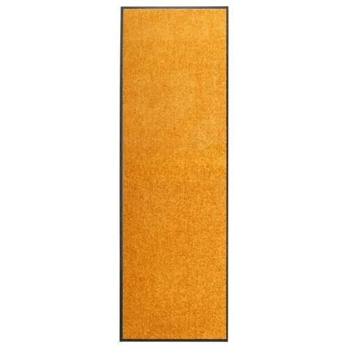 Narancssárga mosható lábtörlő fekete szegéllyel, 60 x 180 cm - Lábtörlő