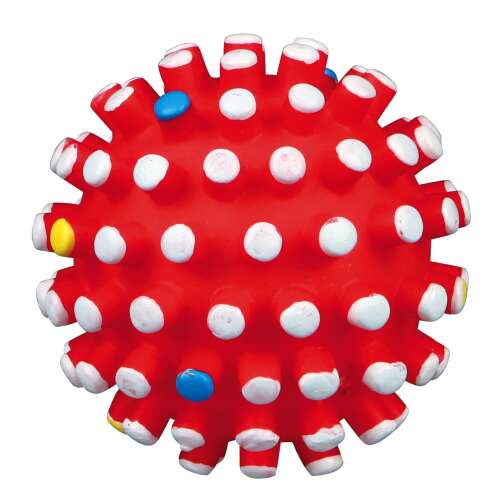 Trixie játéklabda 6 cm hanggal többszínű tüskékkel 3428