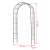 Black metal garden arch trellis for climbing plants, Nature 6040802, with dimensions
