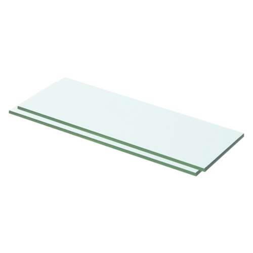 vidaXL 2 db átlátszó üveg polc 50 x 12 cm - Fali polc