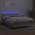 vidaXL cappuccino színű műbőr rugós ágy matraccal és LED-del, 140x200cm