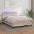 vidaXL cappuccino színű műbőr rugós ágy matraccal és LED-del, 140x200cm