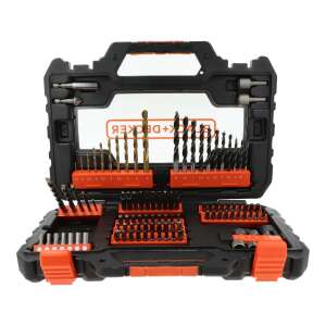 Black & Decker A7230-XJ 104 Piece Titanium Set, Black & Orange