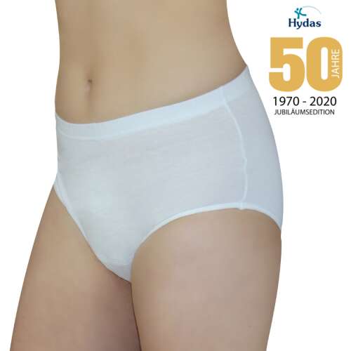 Hydas mosható inkontinencia bugyi, belevarrt légáteresztő betéttel, 100% pamut (női) L/XL méret