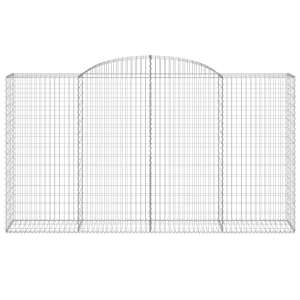 vidaXL galvanized steel gabion basket, 5 pieces, curved, 300x50x160/180 cm, garden fence, decorative, soundproof - Raised Garden Bed