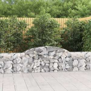 vidaXL 25 piece galvanized steel gabion basket, filled with stones, used as a decorative garden wall - Raised Garden Bed