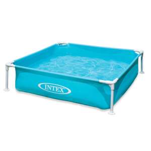 Piscină Intex 57173NP Mini Frame, 122 x 122 x 30 cm, albastru, piscină pentru copii, piscină pentru joacă, piscină mică, piscină gonflabilă, piscină de grădină - Intex