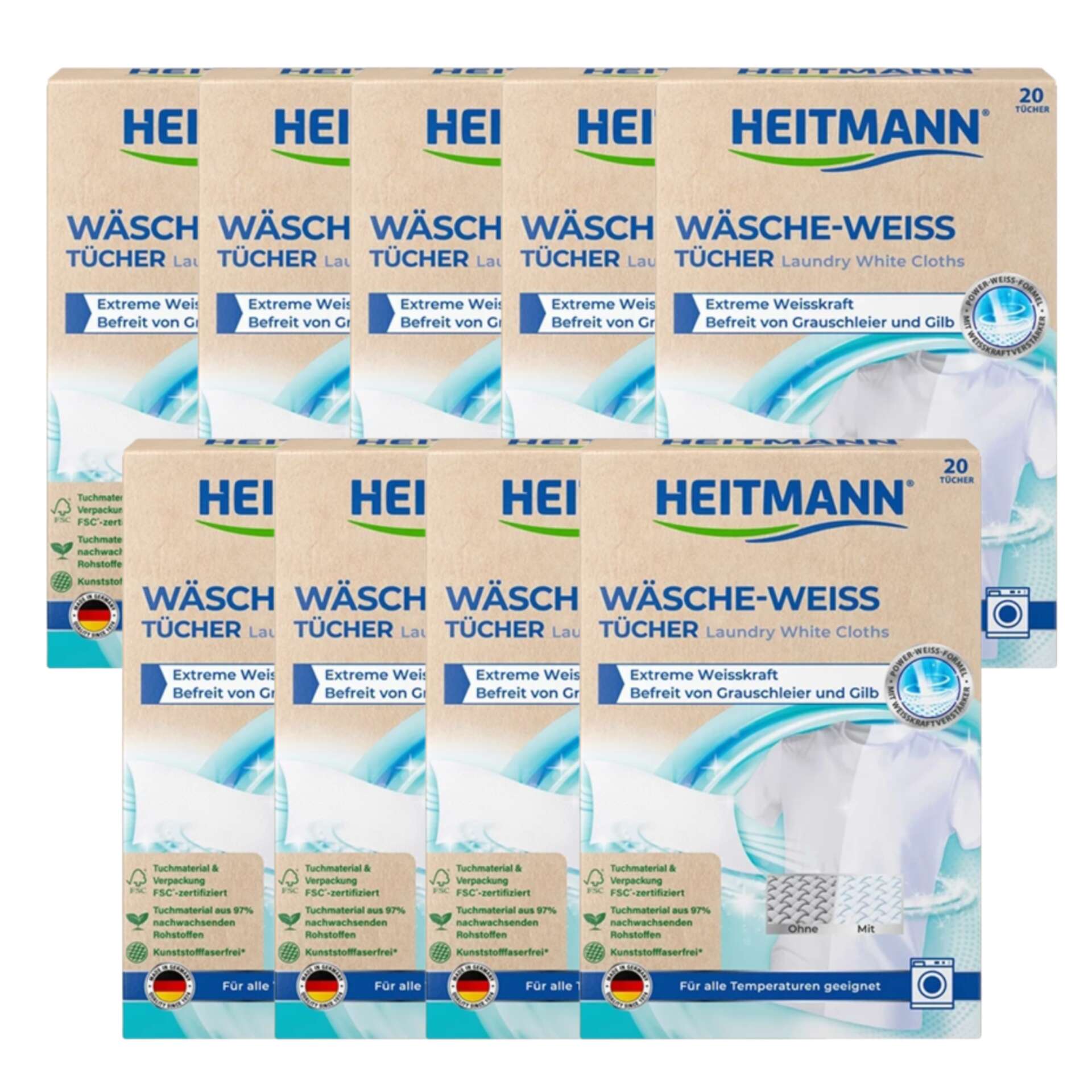 Heitmann Fehérítő kendő 9x20db