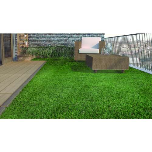 Nortene Zurich Evolution műfű, 30mm, 2x10 méter, természetes hatású, zöld és barna árnyalatok, erkélyre, teraszra, kertbe