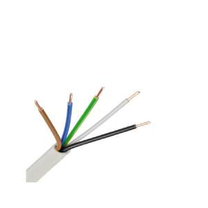 NYM-J 5x2,5 mm2 100m MBCu Volldrahtkabel, weiß, elektrische Verkabelung - Prc