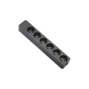 FAMATEL 2507-N 6-zásuvkový čierny rozdvojka so zemnením - Elektrická inštalácia