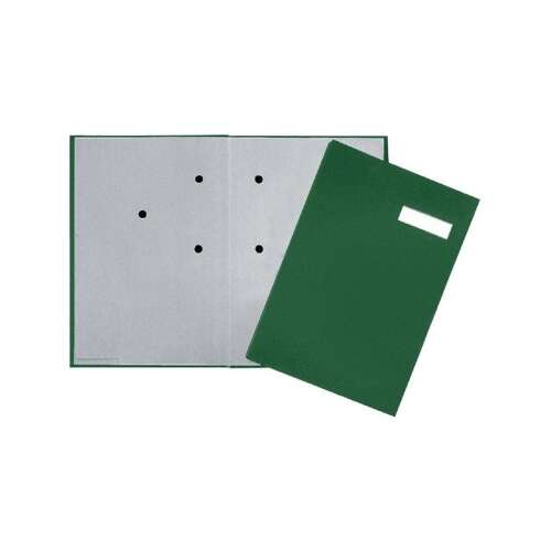 Zielony notes Pagna 20-kieszeniowy, format A4, z rozszerzalnym grzbietem, idealny do organizowania i prezentowania dokumentów