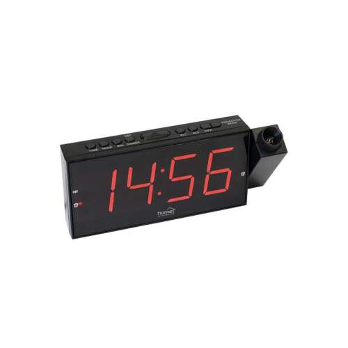 Ceas deșteptător digital LED Home LTCP 01 cu proiector, negru