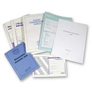 Papiron D.E. 938 Emelőgépnapló, nyomtatványok készlete a dokumentációhoz - WaliSec