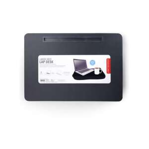 Kikkerland Großer Bett-Laptoptisch, schwarz, für Laptop und Tablet, bequem und tragbar - Tablet-Docks & Ständer