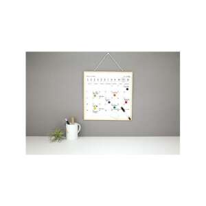 Calendar magnetic Kikkerland MH76-L ștergător uscat cu calendar, alb, agățat pe perete - Table de planificare