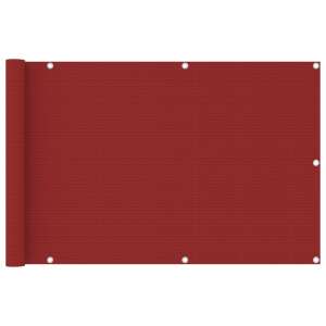 vidaXL red HDPE balcony screen 90 x 400 cm 64397064 - VidaXL Privacy Screen