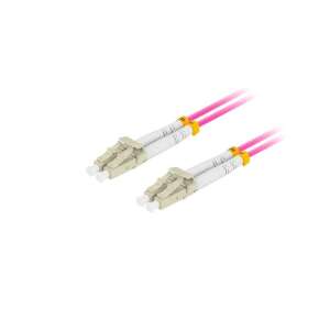 Lanberg FO-LULU-MD41-0050-VT duplexowy kabel patchowy optyczny z 4xLC/UPC, 50/125 LSZH OM4, 5m - Kabel optyczny