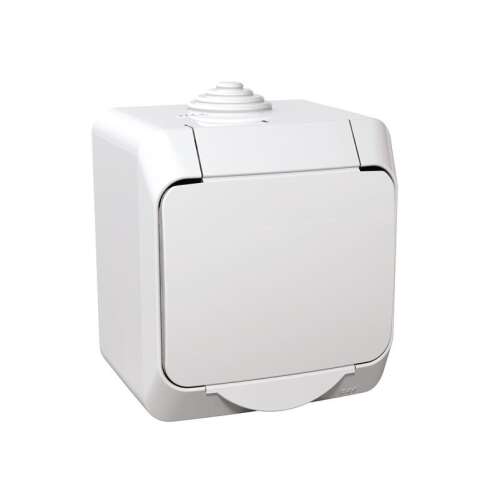 Schneider WDE000541 CEDAR Plus 2P+F socket outlet with child protection IP44, white