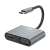 XO XOP-HUB001-TYPEC-SV Hub Type-C do HDMI, VGA, USB-C, srebrny