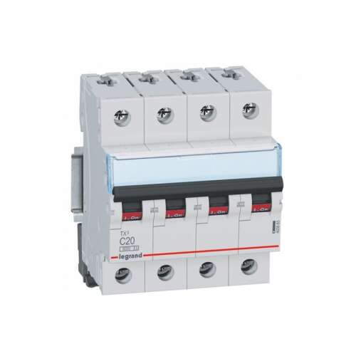 Legrand TX3 C20 6kA BIC 4-poliger Leitungsschutzschalter
