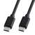 Cellect 1m Type-C to Type-C data and charging cable, black, close-up