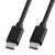 Cellect 1m Type-C to Type-C data and charging cable, black, close-up