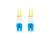 Lanberg FO-LULU-SD11-0050-YE duplex optical patch cable with 4xLC/UPC connectors, duplex 9/125 LSZH, 5m