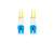 Lanberg FO-LULU-SD11-0050-YE duplex optical patch cable with 4xLC/UPC connectors, duplex 9/125 LSZH, 5m