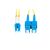 Lanberg FO-SULU-SD11-0010-YE duplex optical patch cable 2xSC/UPC + 2LC/UPC duplex 9/125 LSZH, 1m 103785195