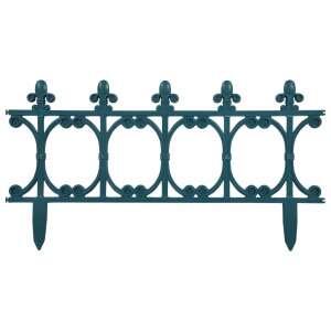 vidaXL zöld gótikus stílusú gyepszegély panel - Ágyásszegély