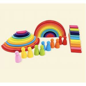 Montessori Mini szivárvány építő fa játék 45db 64413760 Fa építőjátékok - 10 000,00 Ft - 15 000,00 Ft