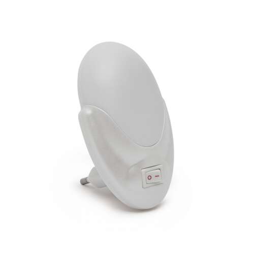 Phenom LED night light with switch, white, angled view