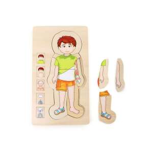 Fa fiú test puzzle, 29 darabos, tanulj az emberi anatómiáról, oktató játék gyerekeknek - Puzzle