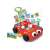 Carotina Baby Wagon developmental toy for babies, red wagon with farm animal puzzles, memory cards, and logic cards