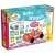 Carotina Baby Wagon developmental toy for babies, red wagon with farm animal puzzles, memory cards, and logic cards