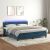 vidaXL Bársony Ágy - 160x200 cm - LED-es 64614080