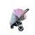 Sportski kolica Pepita Rumba s XXL tendom i vrećom za noge, siva i ružičasta, mreža protiv komaraca