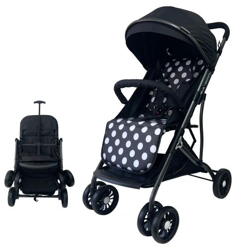 Cărucior sport compact pentru bagaje Pepita Dotti - Polka dots #negru și alb 139129213