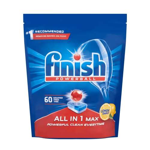 Finish Powerball All in 1 Max Tabletki do zmywarki, 60 sztuk, cytrynowy zapach