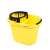 Yellow 13 liter oval mop bucket with wringer and squeezer